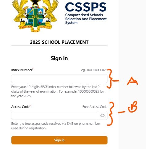 School Placement Checking Log in Details 